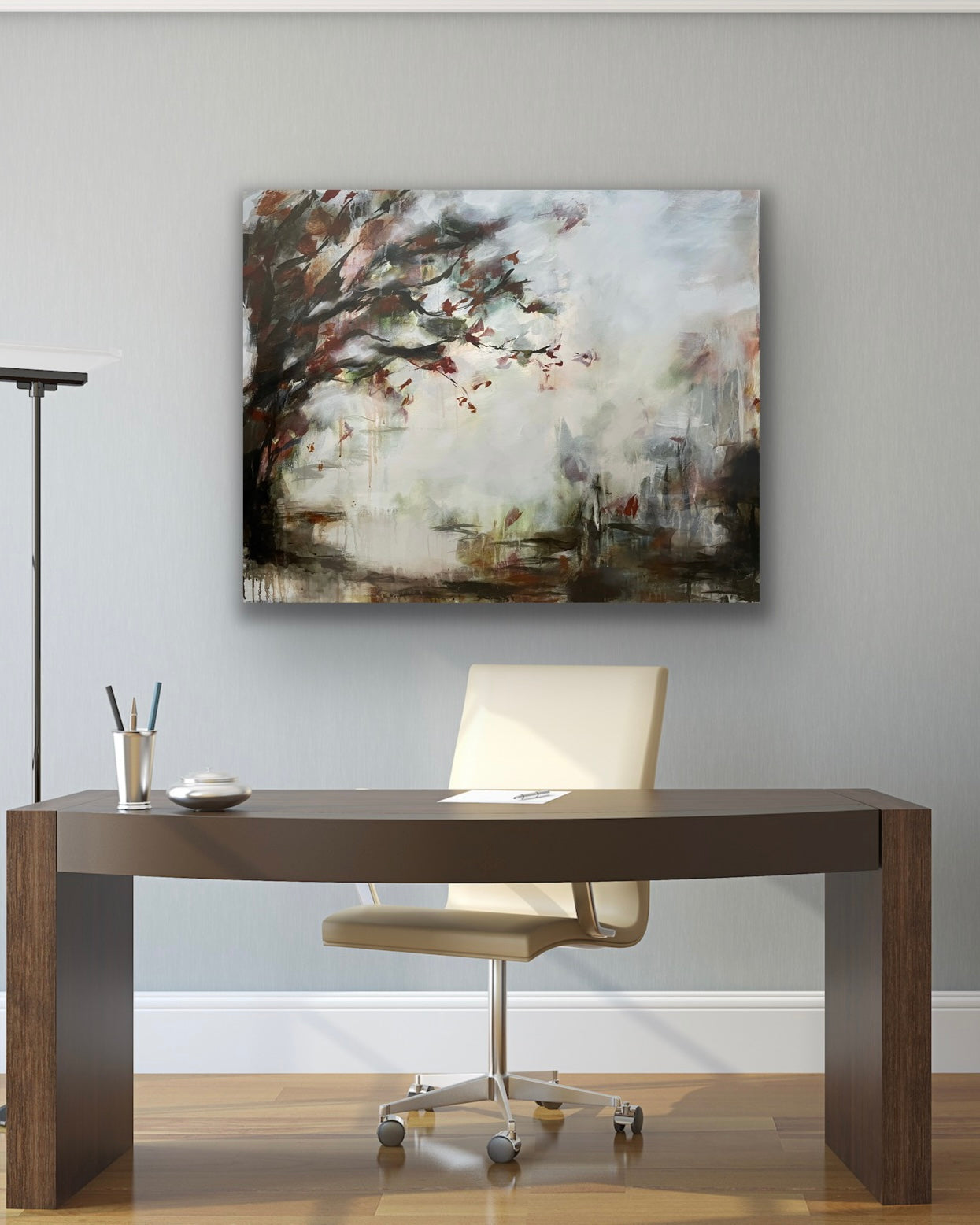 "Autumn's Final Breath" 100x80 cm – Original Painting by Maria Borglund