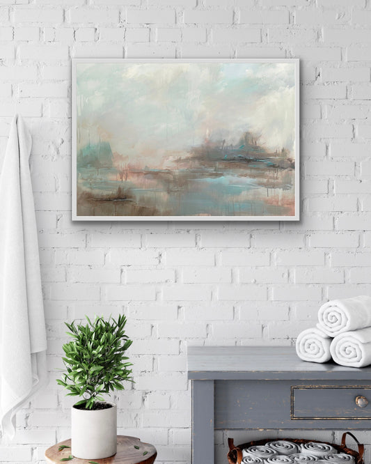 "Mountain Serenade" Art Print with Exclusive Wooden Frame