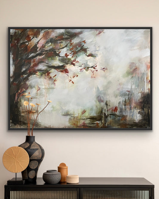 "Autumn's Final Breath" Art Print with Exclusive Wooden Frame