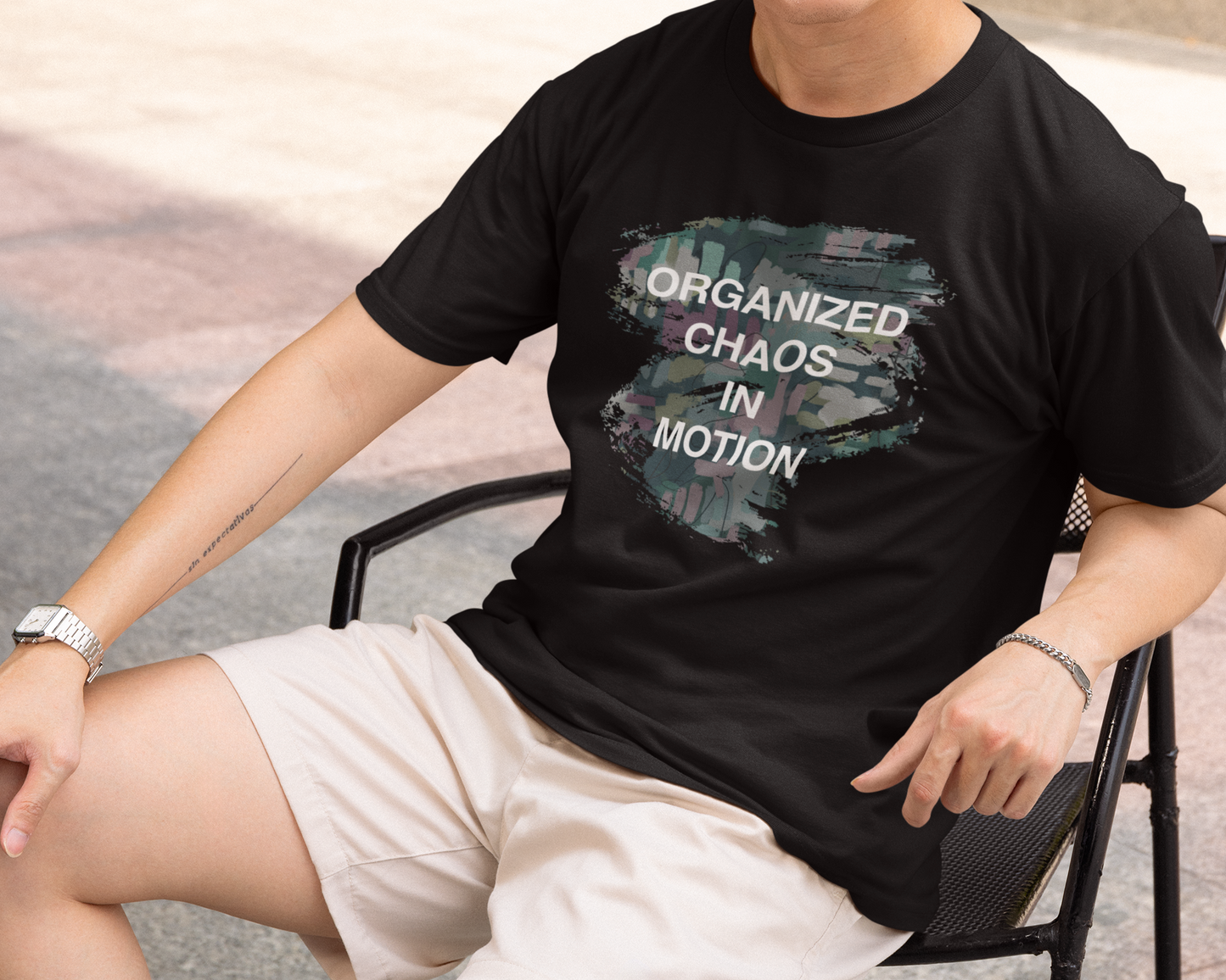 "Organized Chaos in Motion" Unisex T-Shirt