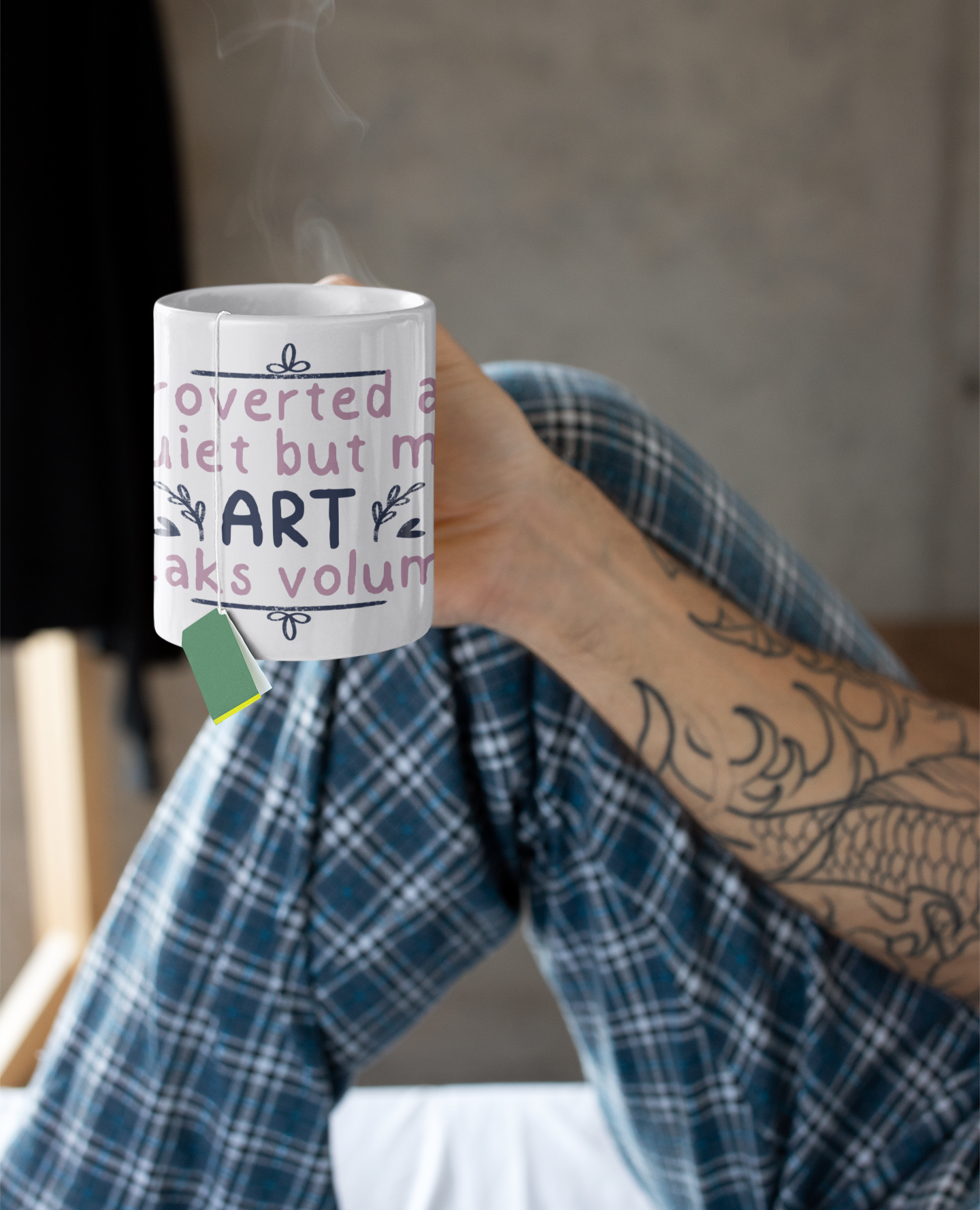 "Introverted and Quiet But My Art Speaks Volumes" Ceramic Mug